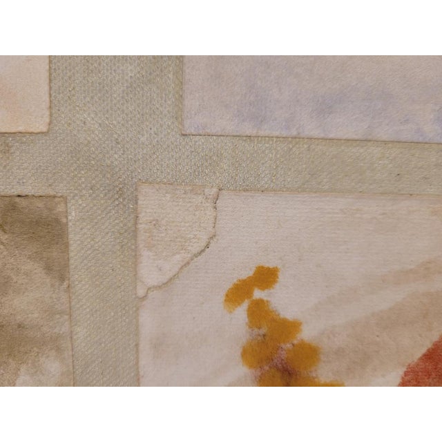 Beige Lis Petersen, Poppies, Collage & Watercolor on Canvas, 2008 For Sale - Image 8 of 18