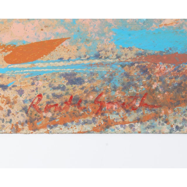 Signed 1980s “Route South” Abstract Acrylic Landscape by Harry Hilson For Sale In Indianapolis - Image 6 of 7