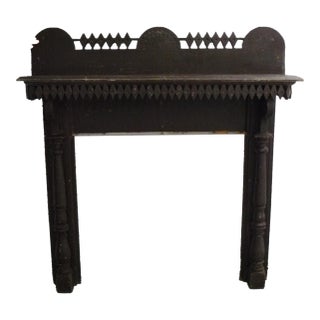 Early 20th C. Folk Art Pine Mantle For Sale