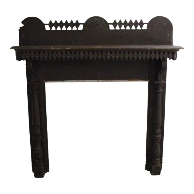 Early 20th C. Folk Art Pine Mantle For Sale