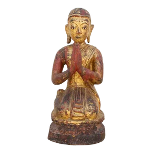 Burmese Sariputra Gilded Monk