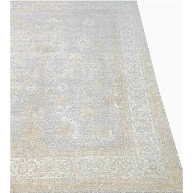 Handwoven Oushak Style Area Rug 9’1″ X 11’9″ For Sale - Image 12 of 13