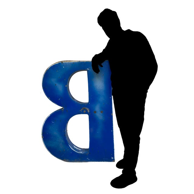 XL Vintage Upper Case Letter “B” For Sale - Image 4 of 10