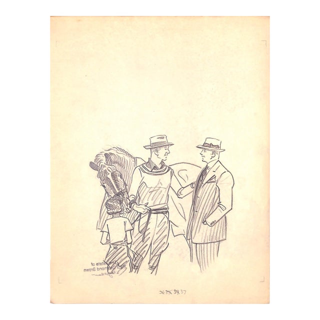 Original 1944 Pencil Drawing From Hi, Guy! The Cinderella Horse by Paul Brown 36 For Sale