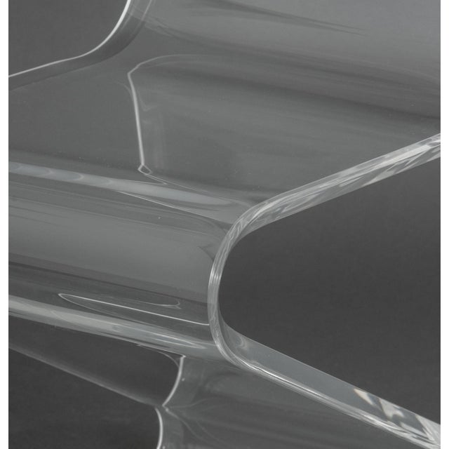 Modern Clear Acrylic "Z" Dining Chairs, 8 For Sale - Image 12 of 14