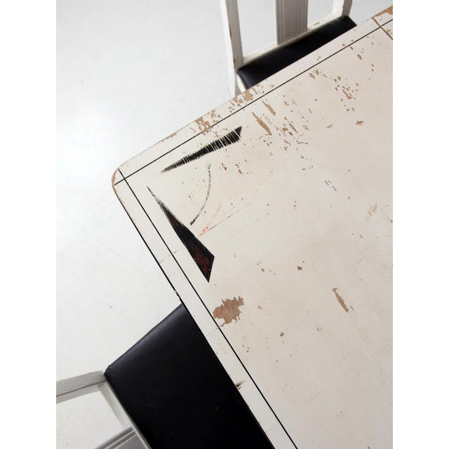 Mid 20th Century Vintage Square Brand Dining Table Set For Sale - Image 5 of 18