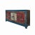 Chinese Chinese Distressed Blue Red Tiger Graphic Sideboard Console Cabinet For Sale - Image 3 of 5