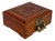 Vintage Chinese Chinoiserie Rosewood Storage Jewelry Box W/ Brass Lock For Sale