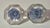 Reverse carved lavender rose incased in clear lucite with set screws. The pair would enhance an armoire when used as door...