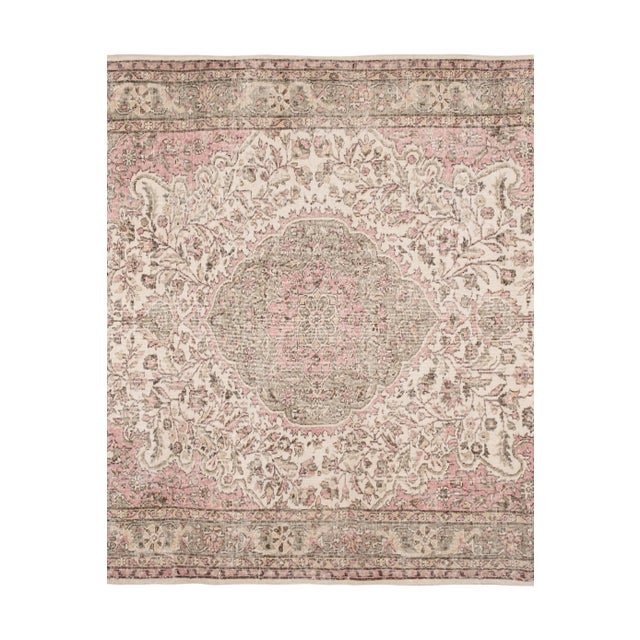 1970s Distressed Vintage Turkish Sparta Rug - 6'11" X 9'10" For Sale - Image 5 of 12