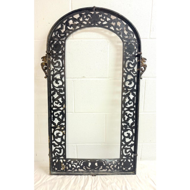 Large Antique Solid Gold Gilt Bronze Oscar Bach Reticulated Ornate Wall Mirror For Sale - Image 12 of 14