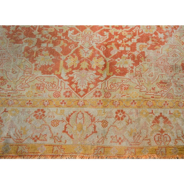 19th Century 19th Century Turkish Oushak Rug For Sale - Image 5 of 14