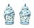 Chinese Chinese Blue and White Chinese Porcelain Jars With Lids - A Pair For Sale - Image 3 of 8