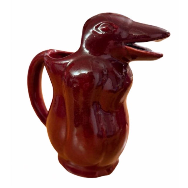 Rustic Vintage Argentinean Penguin Shaped Ceramic Pitcher For Sale - Image 3 of 9