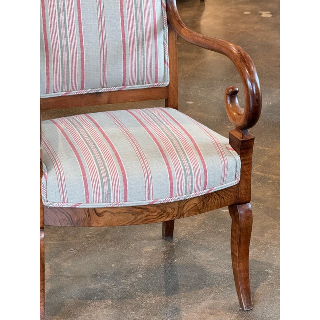 Wood Pair of 19th Century Charles X Armchairs For Sale - Image 7 of 12