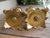 Brass Antique Ornate Brass & Etched Enamel Baroque Rococo Revival Candle Holders For Sale - Image 8 of 8