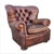 Restoration Hardware Churchill Tufted Leather Armchair For Sale - Image 9 of 18