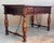 20th Two Sides French Louis XV Style Carved Walnut Desk With Three Drawers For Sale In Miami - Image 6 of 10