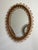 Vintage Oval Honey Rattan and Bamboo Wall Mirror, Italy, 1960s For Sale - Image 9 of 14