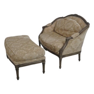 Harden French Louis XVI Loveseat & Ottoman For Sale