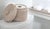 Boho Chic Artifacts Rattan Round Single Tissue Roll Box in White Wash For Sale - Image 3 of 6