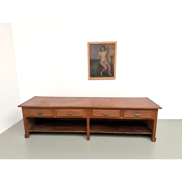 Vintage Oak Trade Counter, 1920s For Sale - Image 9 of 18