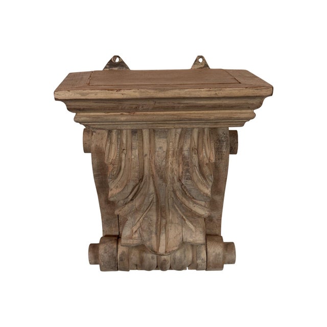 19th Century Pair of Carved Wood Wall Brackets For Sale - Image 5 of 9