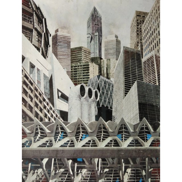 Paper Luis Fernandez, City Scene, 2010, Mixed Media on Paper For Sale - Image 7 of 7