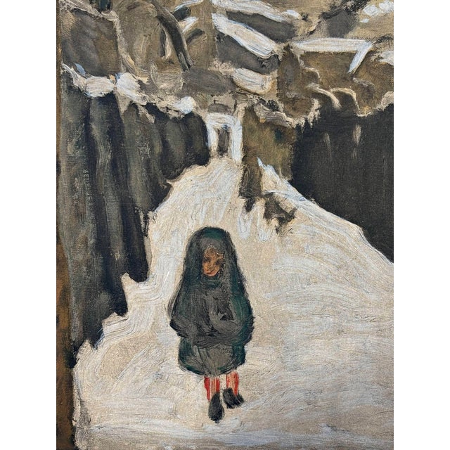 After Pierre Bonnard, Snowy Landscape, Child with Hood, Mid-20th Century, Lithograph For Sale - Image 6 of 16