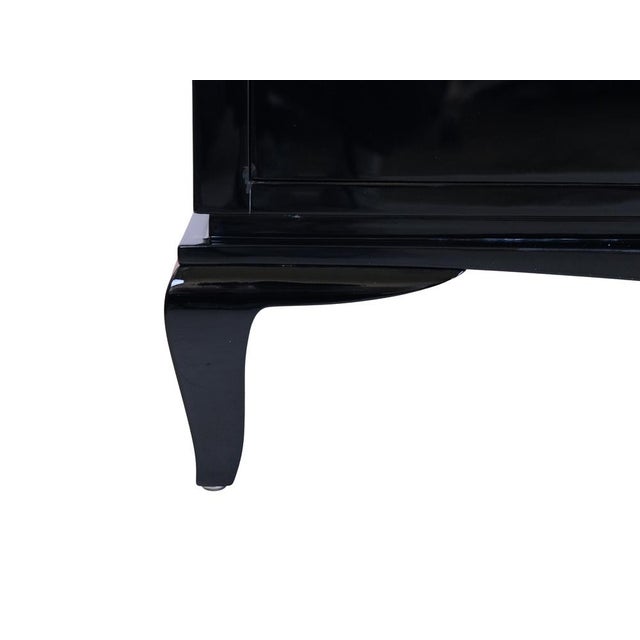 Art Deco Sideboard in High-Gloss Black Lacquer, 1930s, in Restored conditions. Designed 1920 to 1949