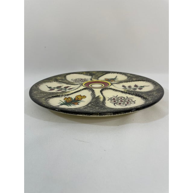 Ceramic Vintage 1960s French Henriot Quimper Oyster Plate For Sale - Image 7 of 13