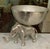 Sculptural Elephant Compote Bowl Centerpiece, Textured Metal. Palm Beach Regency, British Colonial & Grandmillennial Decor. See Pics for Versatility! For Sale - Image 9 of 9