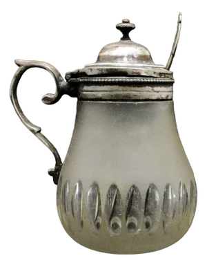 German Biedermeier Mustard Container, 1890s