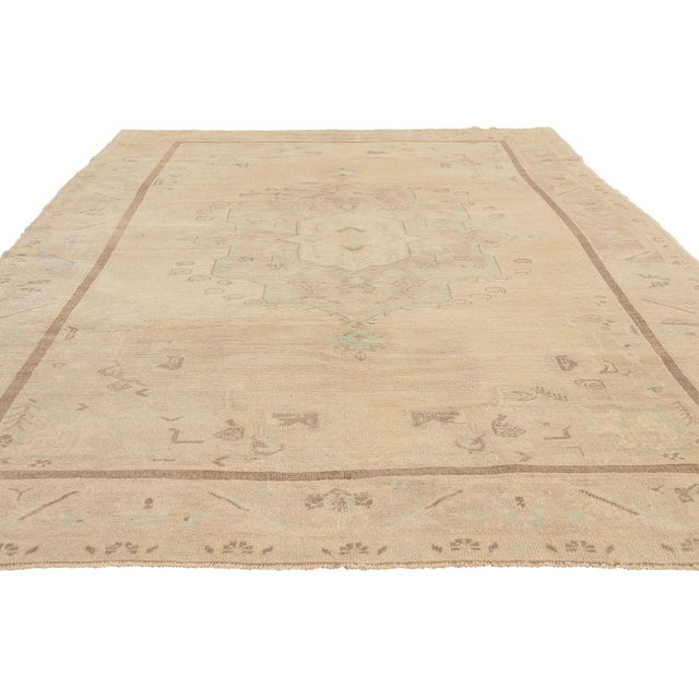 Contemporary Vintage Turkish Oushak Rug, 06'00 X 08'06 For Sale - Image 3 of 10