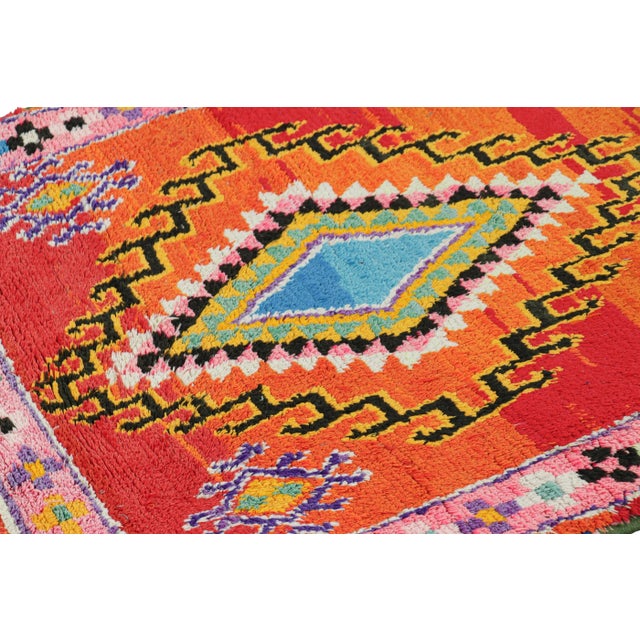 Moroccan Vintage Moroccan Runner Rug in Red With Colorful Medallions | Rug & Kilim For Sale - Image 3 of 7