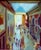 Hushed Echos by Pam Ingalls | Oil Painting of a bustling street scene with people and buildings. For Sale