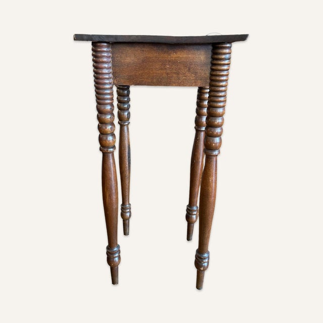 American Early 19th Century Sheraton Cherry and Birdseye Maple Nightstand For Sale - Image 3 of 11