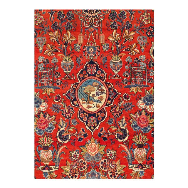 Persian Antique Kashan Rugs are among the very finest Persian rugs and carpets. Kashan was a center of silk production...