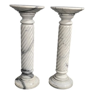 Marble Columns, 1930, Set of 2 For Sale