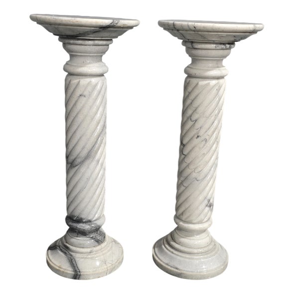 Marble Columns, 1930, Set of 2 For Sale