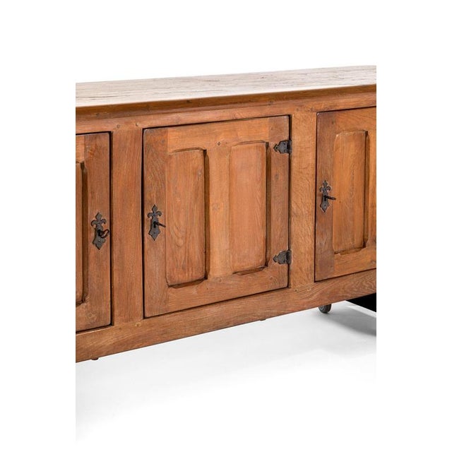 1950s Mid-Century Modern French Sideboard in Oak For Sale - Image 5 of 14