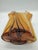 Large Mid-Century Modern Sommerso Art Glass Basket Vase in Amber and Brown, 1970s For Sale - Image 9 of 12