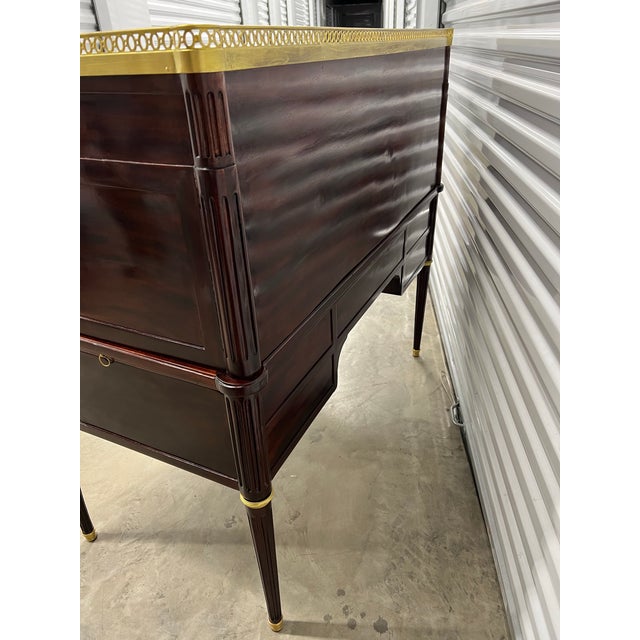 Wood 18 Century Louis XVI Mahogany Cylinder Desk For Sale - Image 7 of 8
