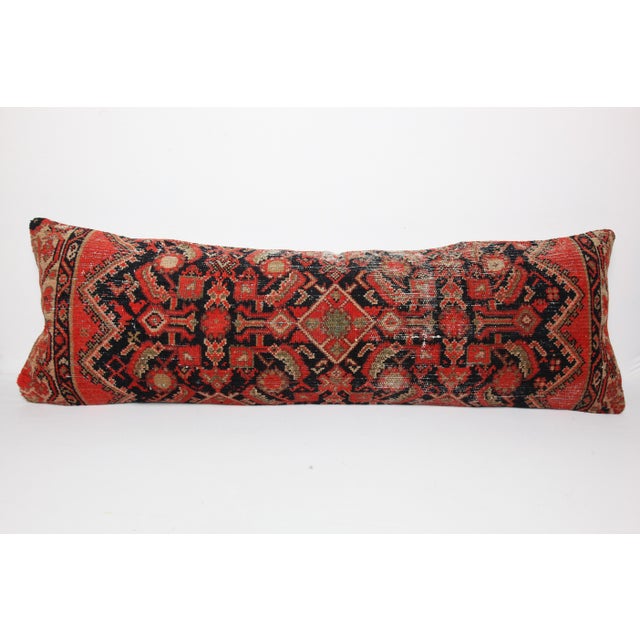 Textile Antique Persian Rug Pillow Cushion Cover -16'' X 47'' For Sale - Image 7 of 10