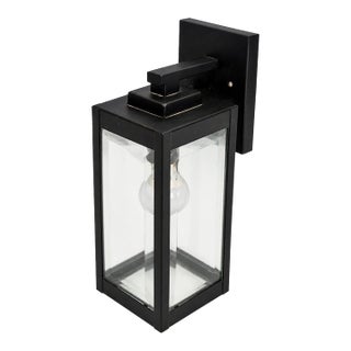 Quoizel Black Steel Porch Wall Light Lanterns Art Modern Contemporary For Sale