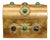 Stunning Cabochon Gemstone Antique Victorian Domed Brass Metal Desk Casket Box Home Decor For Sale