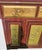Vintage Chinoiserie Bird Floral Red Gold Leaf Pagoda Top Regency Buffet Credenza Server Cabinet For Sale - Image 10 of 11