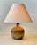 Playfully glazed spherical pottery table light in the style of Jean Besnard. Designed and created by anonymous...