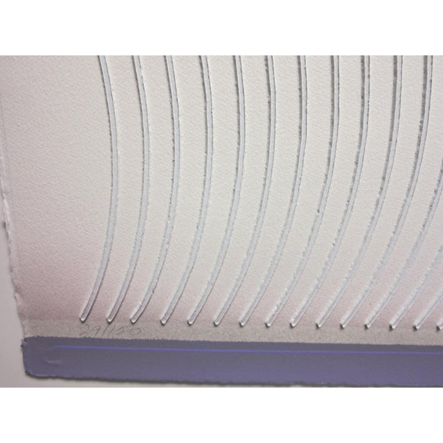 Paper Vintage 1984 Paul Maxwell Limited Edition Acrylic Stencil Casting "Signal A" For Sale - Image 7 of 8