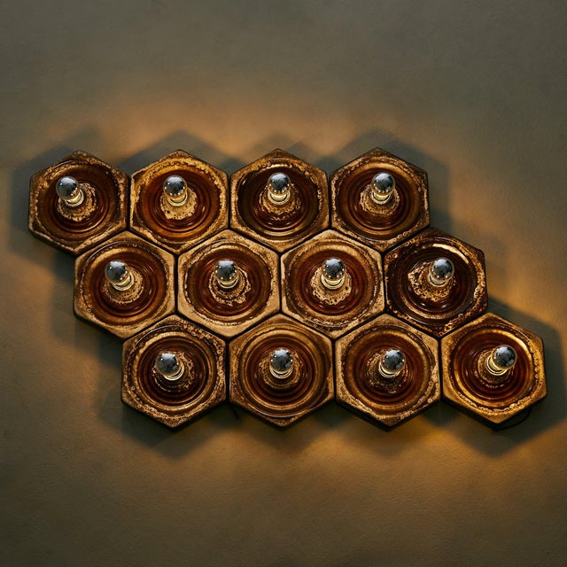 1970s German Lava Glaze Ceramic Sconce Attributed to PAN Keramik, 1970s - 12 Available For Sale - Image 9 of 18